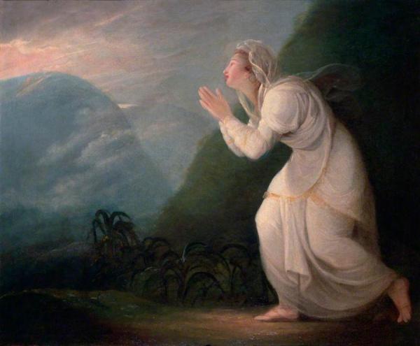 A Persian Lady Worshipping The Rising Sun by Maria Hadfield Cosway