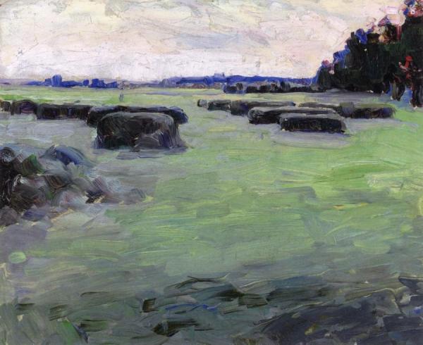 A Forest Stream by Maria Yakunchikova