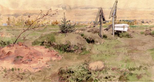 The Village Cemetery by Maria Yakunchikova