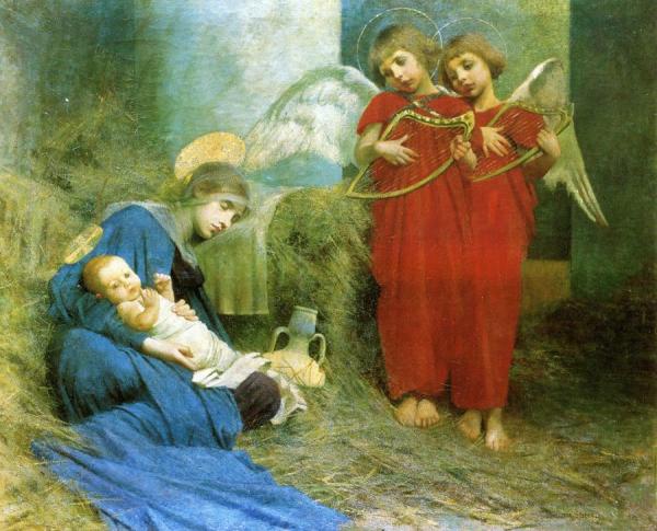 Angels Entertaining The Holy Child by Marianne Stokes