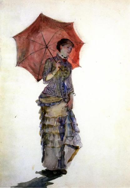 Marie Bracqemond Woman With Umbrella