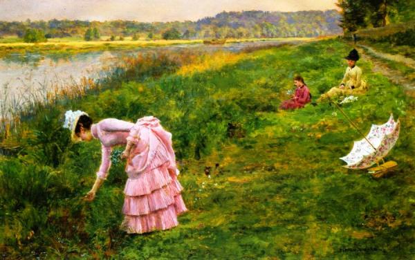 Picking Wildflowers by Marie-francois Firmin-girard