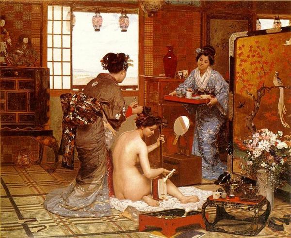 The Japanese Toilette by Marie-francois Firmin-girard