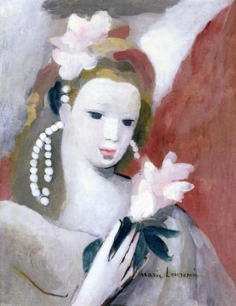 Girl With A Corsage Flower by Marie Laurencin