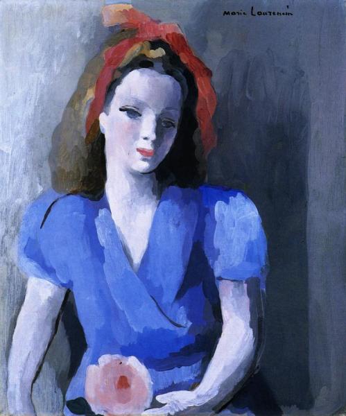 Girl With A Flower by Marie Laurencin