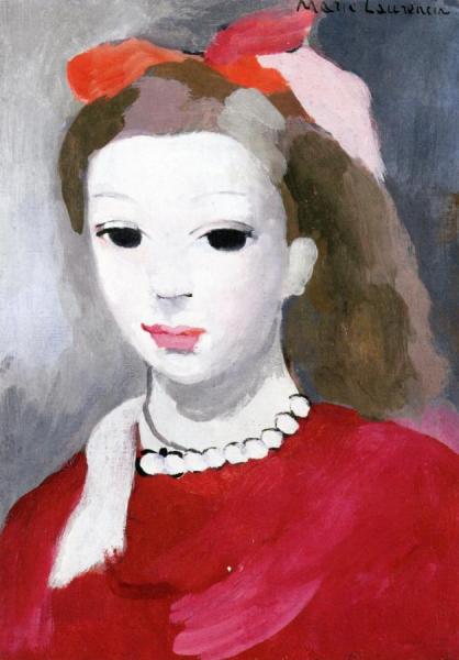 Girl With A Pearl Necklace by Marie Laurencin Oil Painting Reproductions
