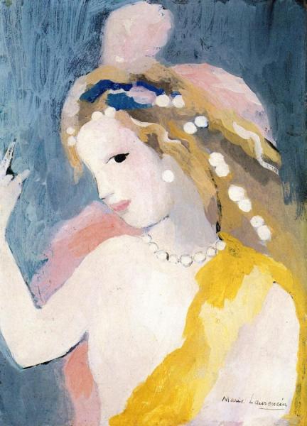 Girl With Arm Raised by Marie Laurencin