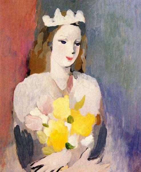Girl With Bouquet by Marie Laurencin