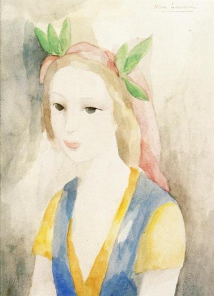 Girl With Laurels by Marie Laurencin
