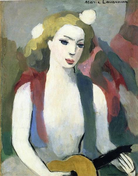 Girl With Mandolin by Marie Laurencin