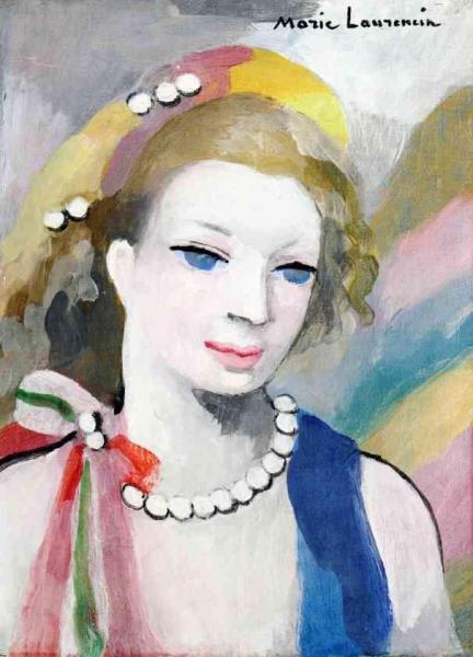 Girl With Pearls by Marie Laurencin