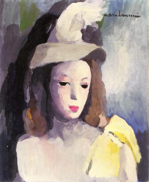 Hat With Feathers by Marie Laurencin