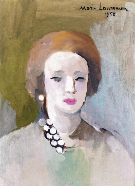 Portrait Of A Woman With A Necklace by Marie Laurencin