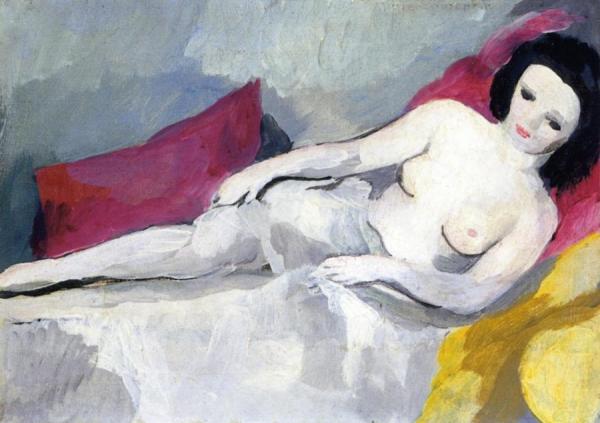 Reclining Nude Woman by Marie Laurencin