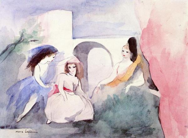 Three Girls by Marie Laurencin