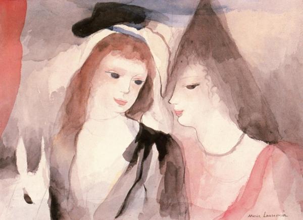 Two Young Girls by Marie Laurencin