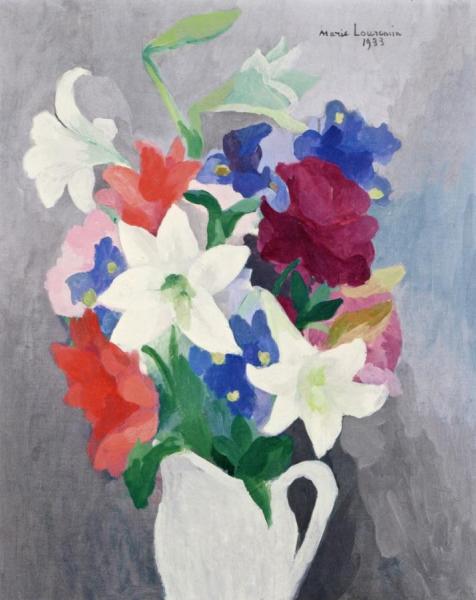 Vase Of Flowers With Lilies by Marie Laurencin
