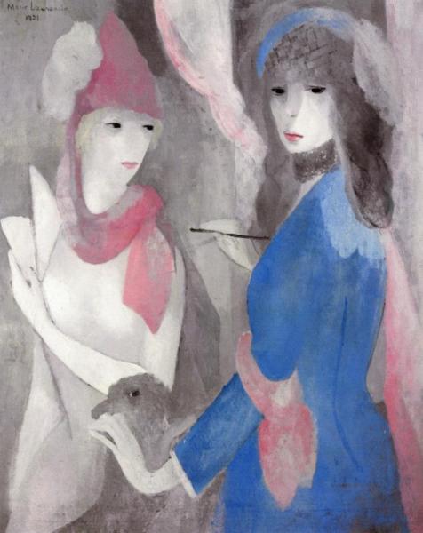 Woman Painter And Her Model by Marie Laurencin