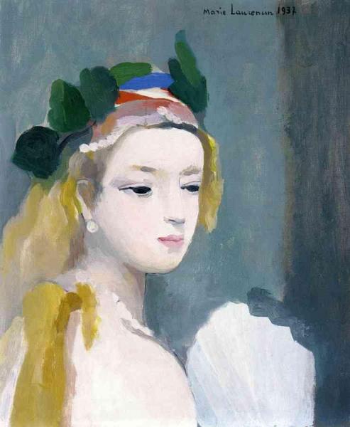Woman With A Fan by Marie Laurencin