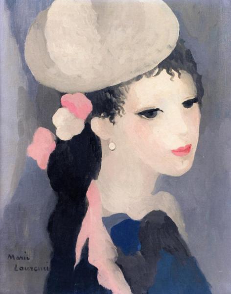 Woman With A Hat by Marie Laurencin