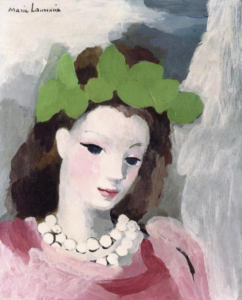 Woman With Flowers On Her Hair by Marie Laurencin