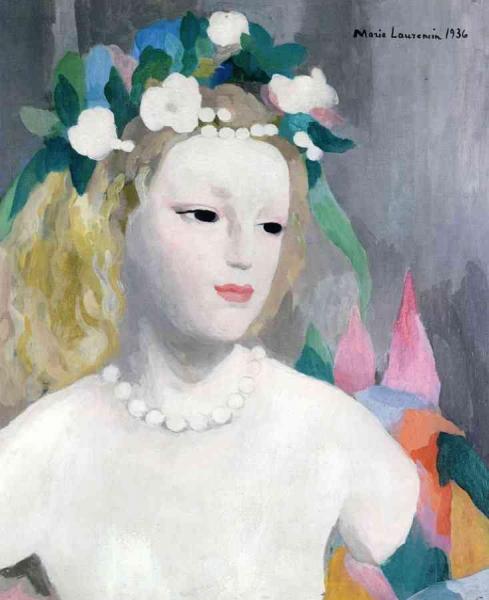 Woman With Necklace by Marie Laurencin