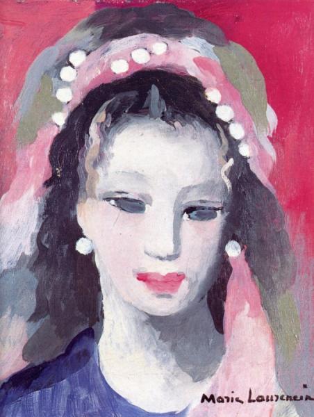 Young Girl With Pearls by Marie Laurencin