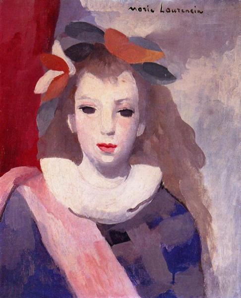 Young Woman In Blue by Marie Laurencin