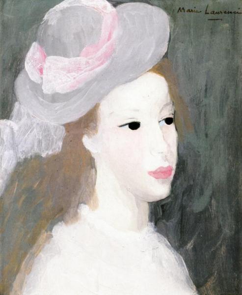 Young Woman With Hat by Marie Laurencin