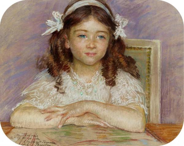 Portrait De Fillette, 1909 by Marie Louise Catherine Breslau