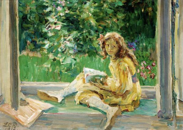 Young Girl Reading By A Window, 1912 by Marie Louise Catherine Breslau Oil Painting Reproductions