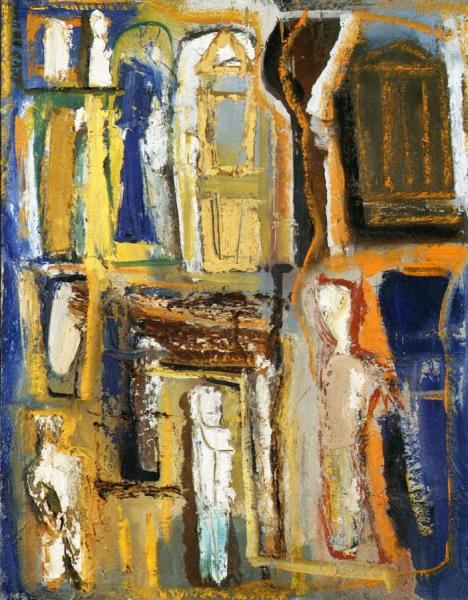 Composition by Mario Sironi Oil Painting Reproductions