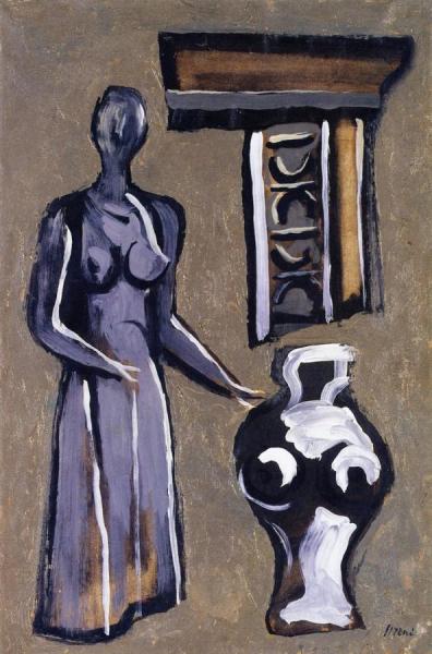 Woman With Anfora by Mario Sironi Oil Painting Reproductions