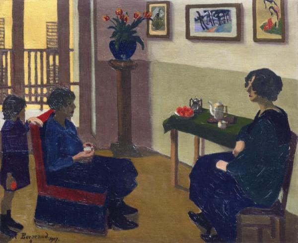 The Tea Cup by Marius Borgeaud Oil Painting Reproductions