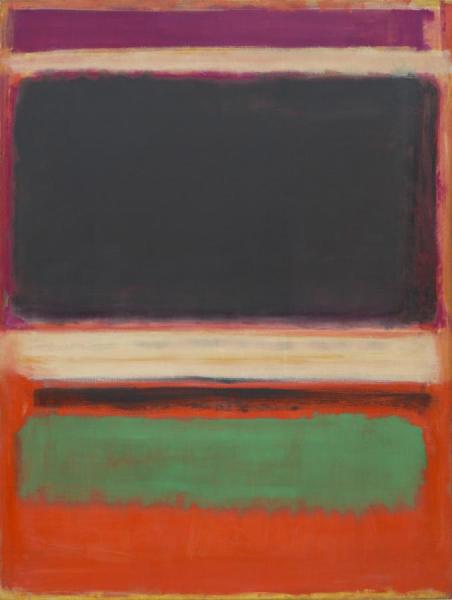 No 3, No 13 (magenta,black,green On Orange) by Mark Rothko