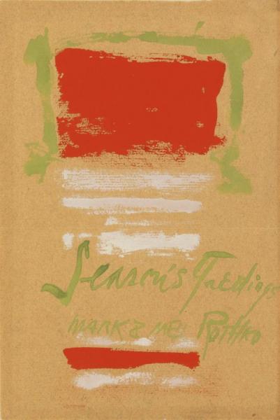 Untitled(season's Greetings) by Mark Rothko