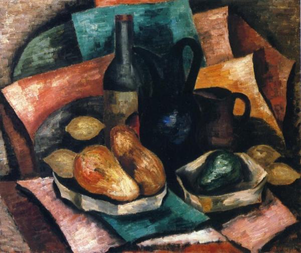 Marsden Hartley Still Life With Bottle And Pitchers