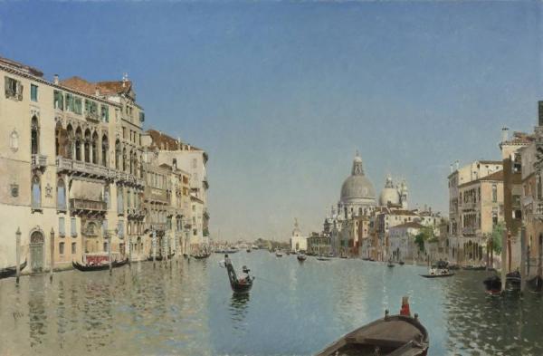A Gondola On The Grand Canal by Martin Rico