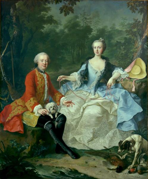 Count Giacomo Durazzo With His Wife Ernestine Aloisia Ungnad Von Weissenwolff by Martin Van Meytens