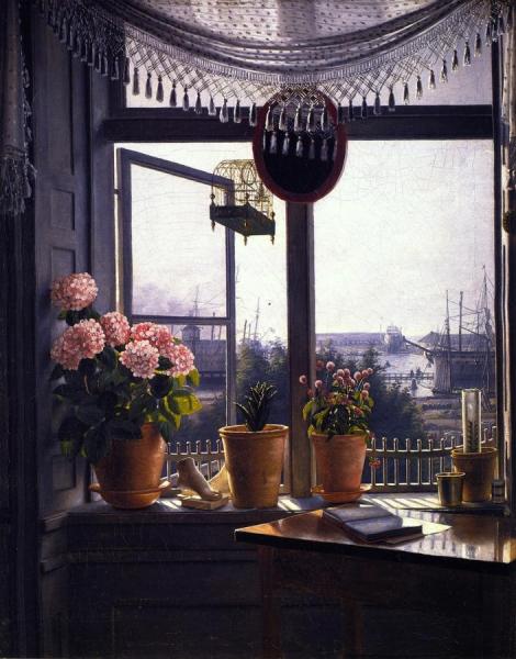View From The Artist's Window by Martinus Rorbye Oil Painting Reproductions