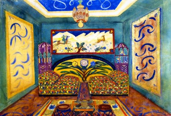 Oriental Interior by Martiros Sergeevitch Sarian Oil Painting Reproductions