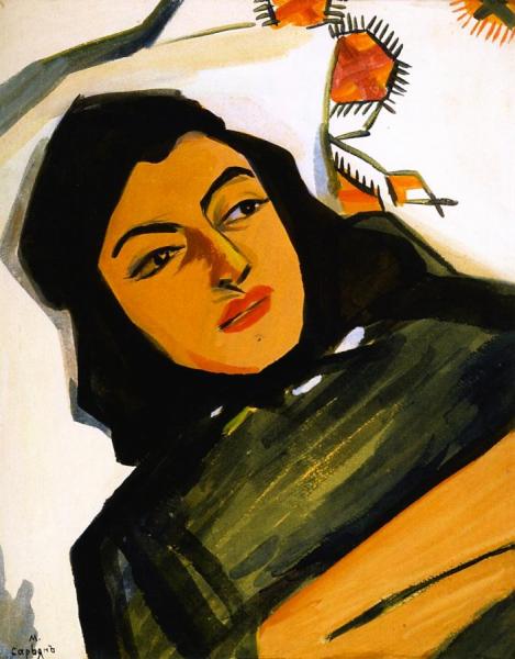 The Head Of A Young Girl by Martiros Sergeevitch Sarian