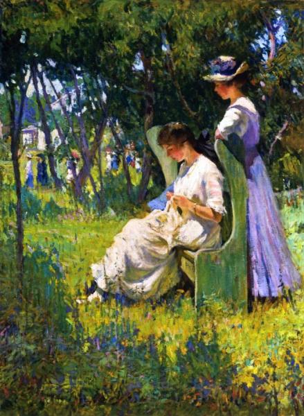 Two Girls, Old Lyme by Mary Bradish Titcomb