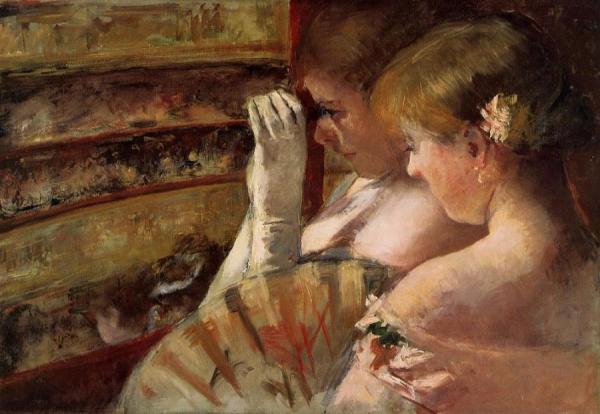 A Corner Of The Loge by Mary Cassatt