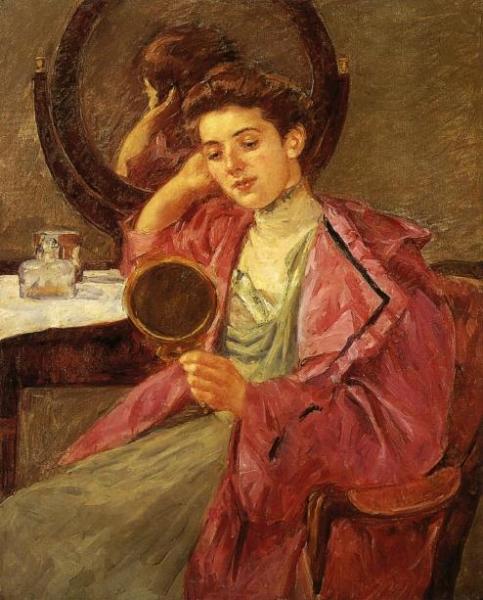 Antoinette At Her Dressing Table by Mary Cassatt