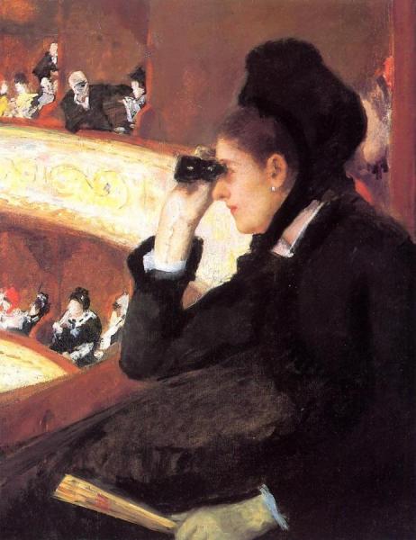 At The Francais, A Sketch by Mary Cassatt