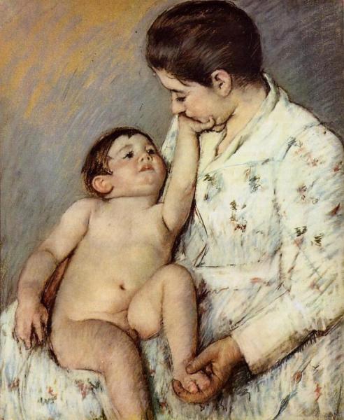 Baby's First Caress by Mary Cassatt