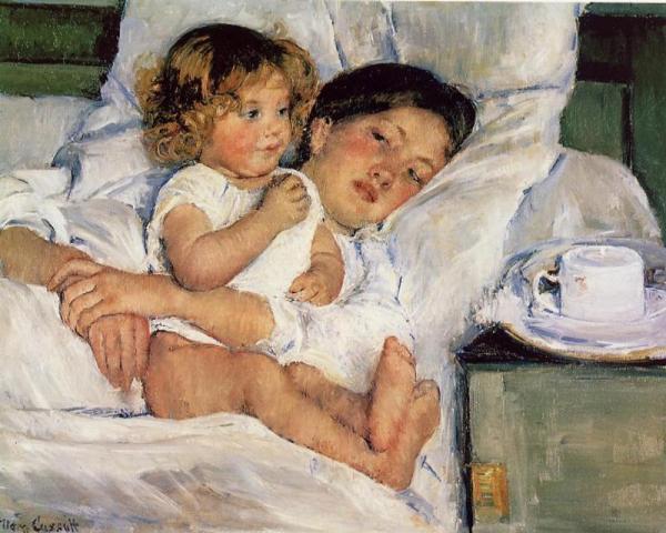 Breakfast In Bed by Mary Cassatt