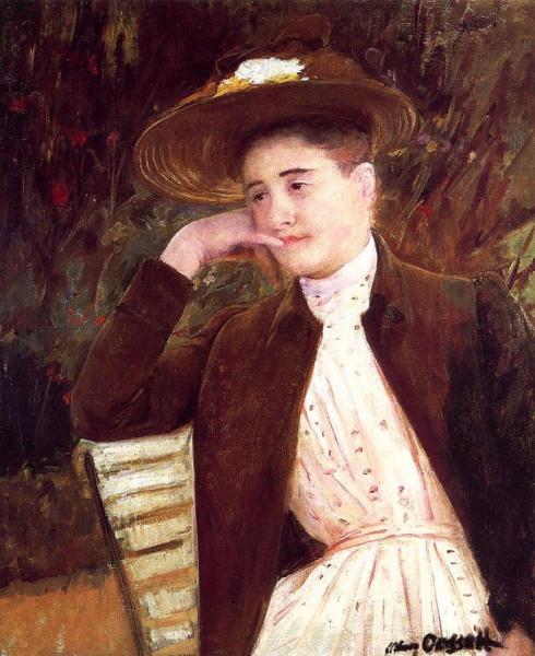 Celeste In A Brown Hat by Mary Cassatt