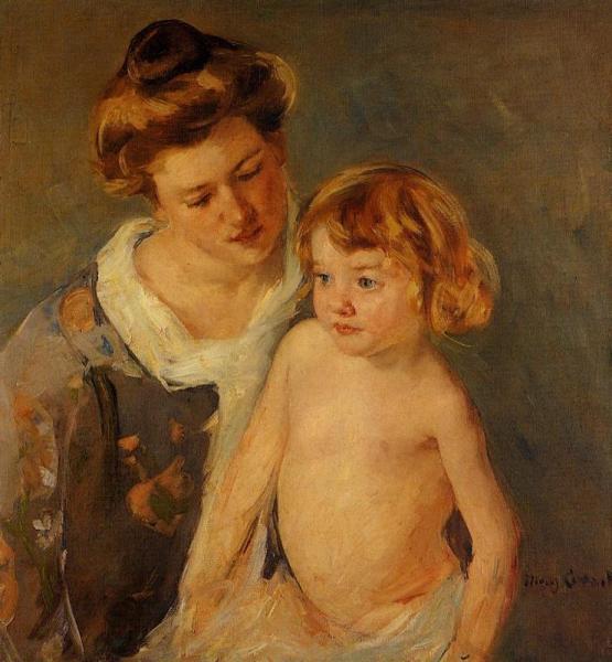 Jules Standing By His Mother by Mary Cassatt